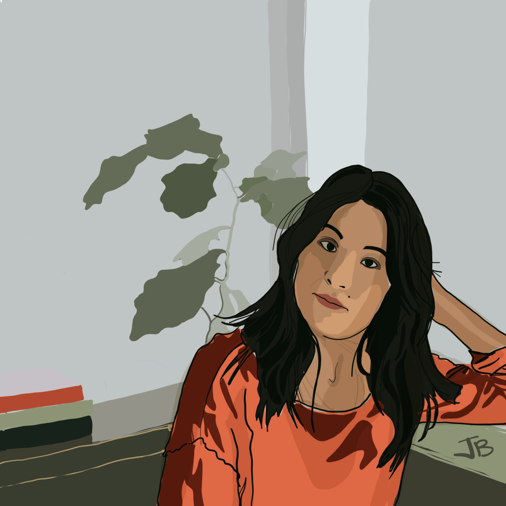 Graphic illustration of Janet Ho